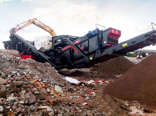 如何實(shí)現(xiàn)建筑垃圾循環(huán)利用？紅星移動破碎站助力再生能源高效生產(chǎn)